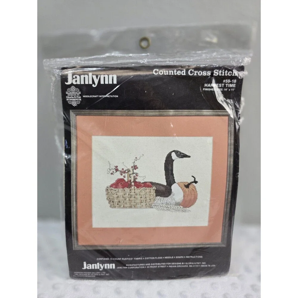 Janlynn Counted Cross Stitch Kit #59-18 Harvest Time New Thanksgiving Halloween